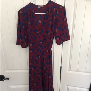 Goldspark Floral High Low Wrap Dress